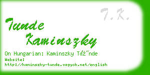 tunde kaminszky business card